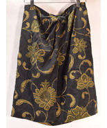 Linda Allerd For Ellen Tracy Black Paisley Silk Skirt P - $54.33 CAD