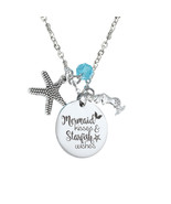Mermaid Kisses Stylish Wishes Silver Mermaid Chains Necklace Fashion Jew... - $21.93 CAD