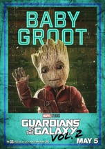 2017 Guardians Of The Galaxy Vol 2 Movie Poster 11X17 Star Lord Baby Groot  - £9.57 GBP