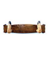 Taxidermy Deer Hoof Foot Feet Gun Rack on Oak Plaque Gunrack Dark Walnut... - $69.30