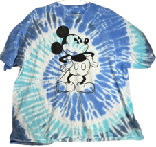Disney Mickey Mouse Attitude Tie Dye Blue by Made Engine Size 2X - $9.45
