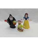 Lot Of (3) Disney Mattel Snow White Figures Snow White Dopey Wicked Witc... - $10.89