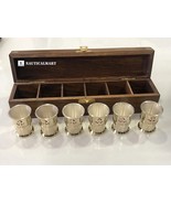 NauticalMart Brass Tequila Shot Glass with Anchor Monogram in Handmade W... - £84.64 GBP