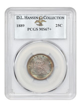 1889 25C PCGS MS67+ ex: D.L. Hansen - £7,990.75 GBP