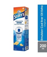 3 X 200ml SCOTT&#39;S Emulsion Cod Liver Oil Extra Original Flavor - Fedex E... - $60.93 CAD