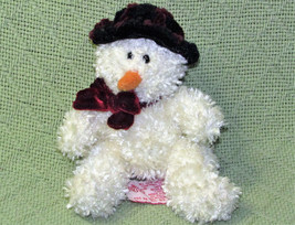 Russ Berrie Freezy Snowman Beambag Plush Stuffed Animal Htf 6&quot; Mini Hat Scarf - £6.46 GBP