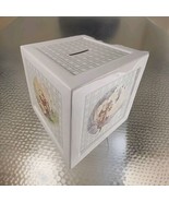 Winnie the Pooh Ceramic Coin Bank 5.5” Square Cube White Multicolor  Plu... - $9.89