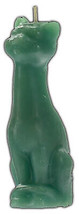 6&quot;-7&quot; Green Cat Candle - £15.06 GBP