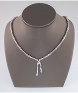 10.00ct t.w. Gorgeous CZ Tennis Necklace Set In Rhodium Plated Sterling,... - $3,328.86 MXN