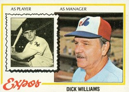 1978 Topps Dick Williams 522 Expos - £0.78 GBP
