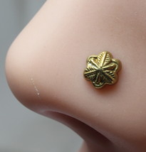 Indio Estilo Étnico Pendiente Nariz Oro Antiguo Acabado Piercing Empuje Pin - £13.26 GBP