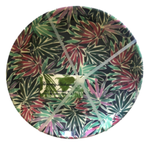 Tommy Bahama Tropical Palm Leaves Melamine 8.5&quot; Plates Set Of 4 Pink Gre... - £32.27 GBP