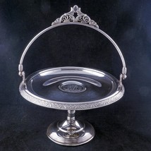 Aesthetic Movement Victorian Pairpoint silver plate cake basket with birds - £83.80 GBP