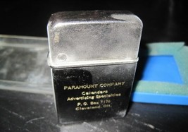 Post WW2 Trench Style Flip Top Business Advertisement Petrol lighter c/w case - £20.04 GBP