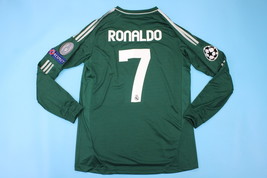 real madrid jersey 2012 2013 shirt cristiano ronaldo champions green long sleeve - £58.84 GBP