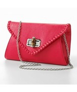 Apt 9 Bambi Envelope Convertible Clutch Handbag Purse Pink Chain Strap - £19.65 GBP