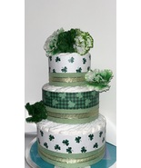 Saint Patrick’s Day A Little Lucky Charm Is On The Way Baby Shower Diaper Cake - £51.41 GBP