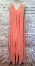 MICHAEL Michael Kors Womens Sleeveless Maxi Dress Handkerchief Hem Coral Size S - £59.14 GBP