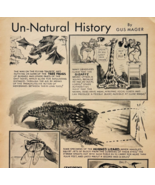 1938 Un-Natural History Horned Lizard Giraffe Popular Science Gus Mager ... - $467.16 MXN