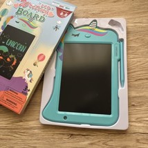 Unicorn Blue LCD Drawing Writing Tablet Pad Doodle Board for Kids 3+ 8.8&quot; NEW - £16.53 GBP