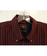 Wrangler Shirt Cotton Men Burgundy plaid XL Dress or casual Quality 28&quot; ... - $21.65 CAD