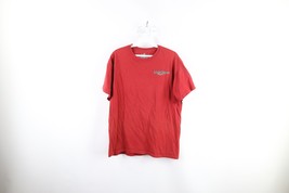 Landshark Lager Mens Medium Faded Spell Out Short Sleeve T-Shirt Red Cotton - $19.75