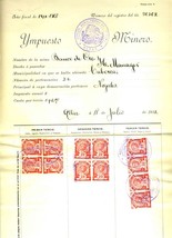1912 Mexico Mining Tax Document Banco de Oro Gold Mine Sonora Revenue St... - £97.56 GBP