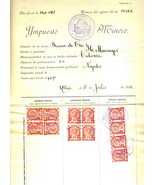 1912 Mexico Mining Tax Document Banco de Oro Gold Mine Sonora Revenue St... - £97.72 GBP