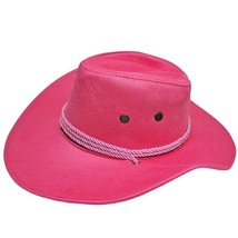 Pink Cowboy Hat Cowgirl Chin Strap Rope Western Costume Faux Suede 990600 - $26.72