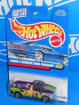 Hot Wheels 1998 Mainline #908 Ford F-Series CNG Pickup Purple w/ Tinted Windows - £2.38 GBP