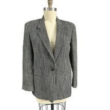 VTG Woolrich Sheep Label Houndstooth Blazer Jacket Womens 12 USA Old Mon... - $98.95