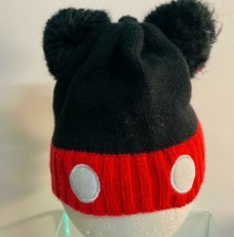 Disney Parks Classic Black and Red Childs /Toddler Beanie Knit Cap Pre-O... - $12.86