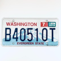 2018 United States Washington Evergreen State Passenger License Plate B40510T - £13.15 GBP