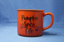 Pumpkin Spice Life Orange Plaid Coffee Tea Soup Mug Cup Fall Autumn - £9.82 GBP