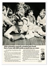 Chocks Vitamins Plus Iron Exhausted Scientist Vintage 1968 Full-Page Mag... - $9.70