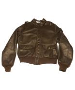 AVIREX Type A-2 Vtg USA (Size 44/L) ARMY AIR FORCE Brown Leather BOMBER ... - £144.48 GBP