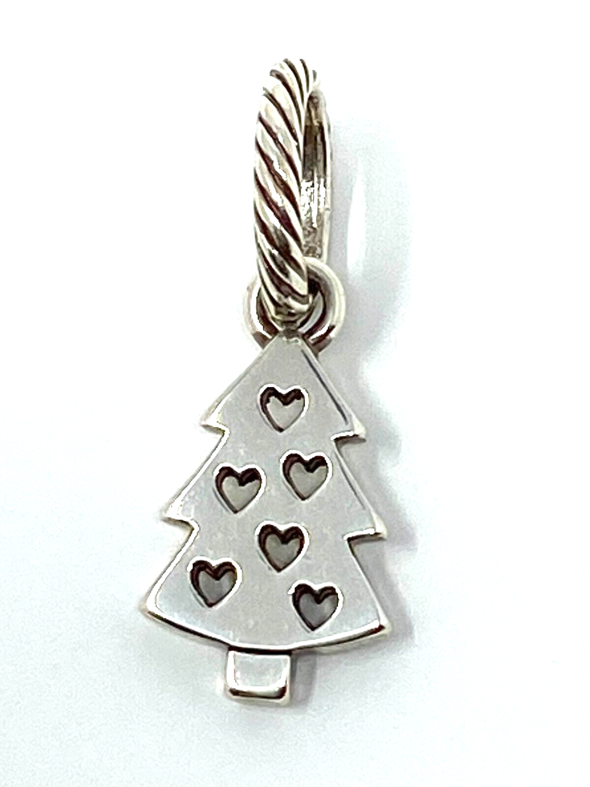 Brighton Christmas Tree Hearts Charm, Silver Finish JC3630,  New - $14.25