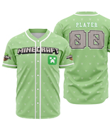 Custom Jersey Unisex Video Game Shirt Minecraft Baseball Jersey Gift for... - £15.97 GBP+