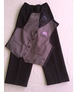 Mothers Day Size 6 George vest suit pants outfit 2 piece set dark gray boys - £11.47 GBP