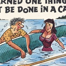 Humorous Vintage Postcard Can’t Do It In A Canoe Funny Cartoon Art Couple Risqué - £7.84 GBP