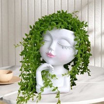 Face Planter, Head Planters, Lady Heads Flowerpot, Girl Faces Plant Pot,... - $35.92