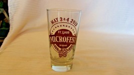 St. Louis Microfest 2013 Beer Tasting Glass, Brown Logo 4.625&quot; Tall - $20.00