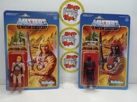 Motu HE-MAN &amp; ANTI-ETERNIA Re Action Super 7 Masters Of Universe Action Figures - £39.70 GBP