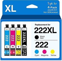 222XL Ink Cartridges Replacement for Epson 222XL Ink cartridges Combo Pa... - $81.36