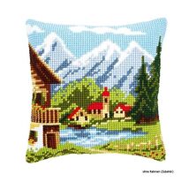 Vervaco Alpine Village I Cross Stitch Cushion, Multi-Colour  - $77.00
