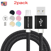 2 Pk Micro USB Kabel 2,1m 2m : 3m 3m Laden Handy Smartphone Samsung Galaxy - £7.71 GBP+