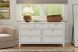 Lorraine 7 Drawer Dresser, White - $884.00