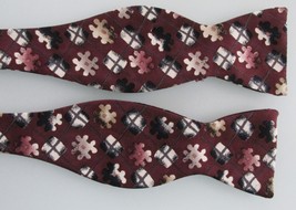 Talbots Self-Tie Butterfly End Silk Bow Tie - £17.18 GBP