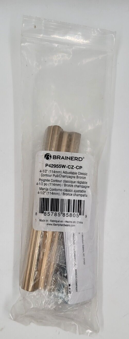 Brainerd 4 1/2” Adjustable Classic Contour Pull Champagne Bronze P42955W-CZ - $8.00