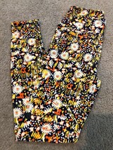 NEW LuLaRoe OS Leggings Floral Wildflowers White Yellow Daisy Geometric ... - £11.01 GBP